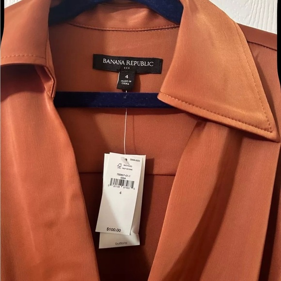 Banana Republic Long Sleeve Dress in Rust Orange - Picture 3 of 4